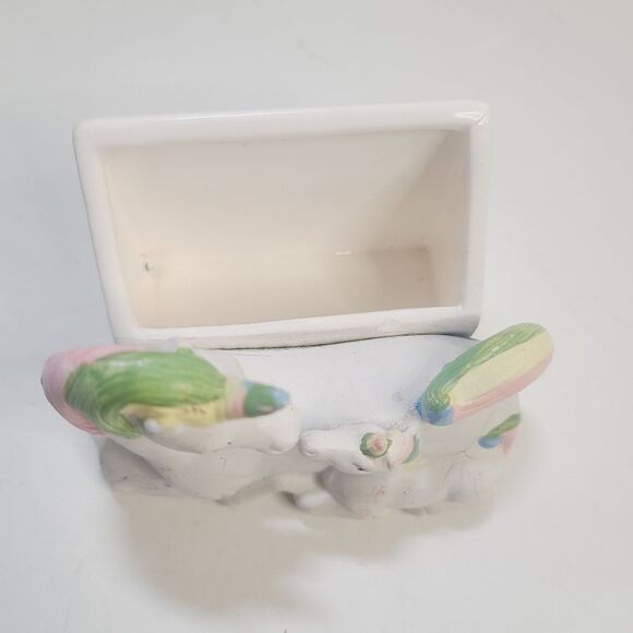 Vintage JSNY Unicorn Mom & Baby Pastel Kawaii Card Holder Desk Office - Picture 9 of 14
